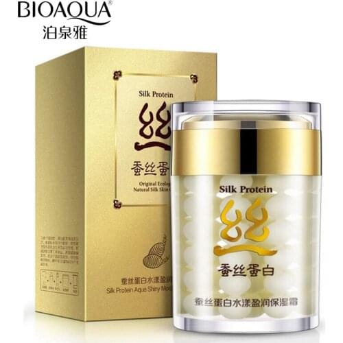 2019 Sale New Mizon Ageless Bioaqua Brand Silk Protein Deep Moisturizing Face Cream Shrink Pores Skin Care Anti Wrinkle 60g