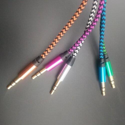 2019 top sale Aux stereo 3.5MM 1 meter audio data cable for Skoda Octavia Fabia Rapid Superb Yeti Roomster