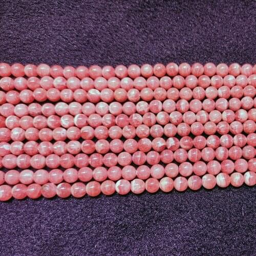 5A Top Grade Natural Simple Quality Rhodochrosite Loose Round Beads 8mm