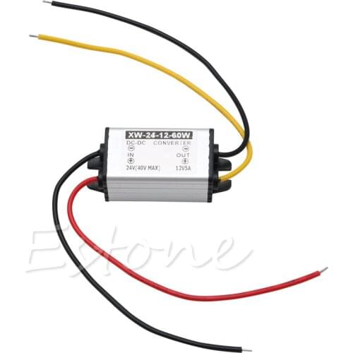 B2EF New Waterproof Car DC 24V To DC 12V 5A 60W Power Converter Supply Adapter