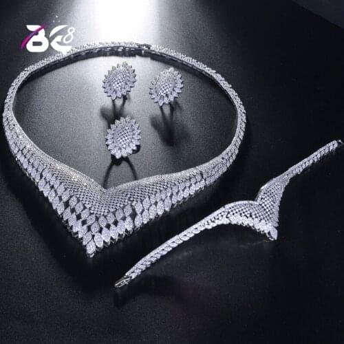 Be 8 Fashion Wedding Jewelry Accessories Nigerian Jewelry Sets for Women New Copper Pendant Statement Brand Jewelry Sets S225