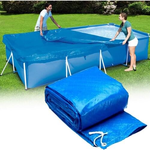 Pool Cover PE Waterproof Dust-Proof Pool Cover For 102x67in Fast-Placed Rectangular Swimming Pool Rain Cloth Dust Cover