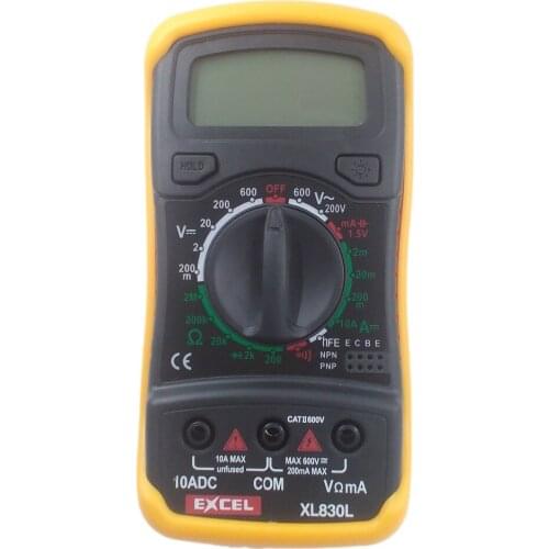 5PCS XL830L Digital Multimeter Portable Multi Meter AC DC Voltage Current Resistance Meter Tester Ammeter Voltmeter Ohmmeter