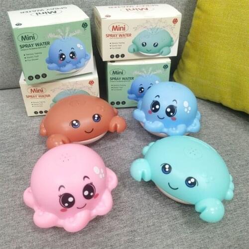 Baby Bath Toy Electric Car Toy Water Playing Cartoon Shower Fountain with Light Interactive Water Spray Toy for Baby Kid