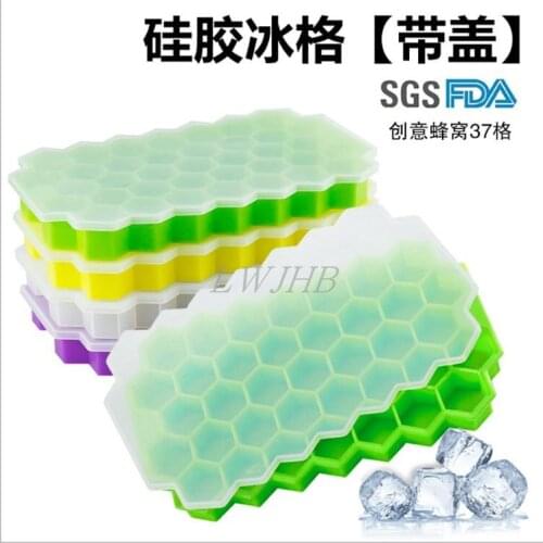 Ice Cube Mold Reusable Silicone Mold Tray for Summer Whiskey Cocktail with Lids