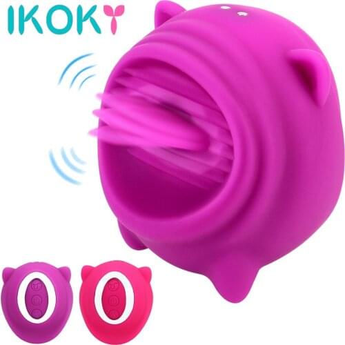 IKOKY Nipple Clitoris Stimulator Sex Toys for Women Female Masturbator Tongue Vibrator 10 Frequency Licking Oral Sex