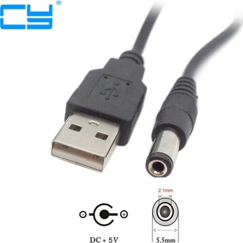 1M Standard universal Micro USB Port To DC 5.5 2.1mm 5V DC Barrel Jack Power Cable Connector Adapter Linker Quality Certificated