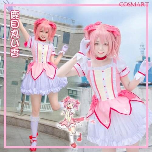 Anime Puella Magi Madoka Magica Kaname Madoka Cosplay Costume Dress For Halloween Carnival Party Suit