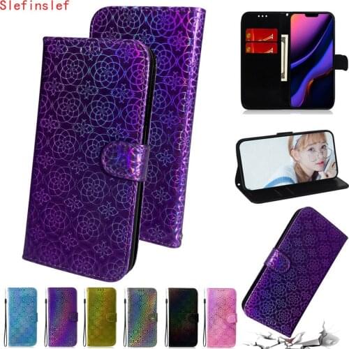 Gradient Colorful Leather Phone case for iPhone 12 2020 12Pro Mini SE 11 Pro XS Max XR X 8 7 6 Plus Card Slot Flip Wallet Cover