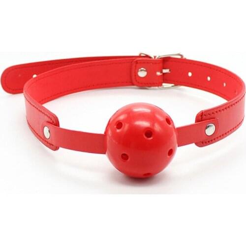 Leather belt mouth gag ball BDSM bondage adult games restraints slave fetish open mouth gag erotic sex toys for couples