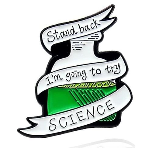 Creative Simple Scientific Beaker Metal Enamel Brooch European And American Fashion Personality Badge Pin Jewelry Wholesale