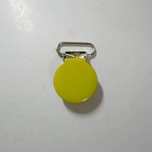 25pcs 20mm 3/4" #3 YELLOW COLOR Round Suspender Clips