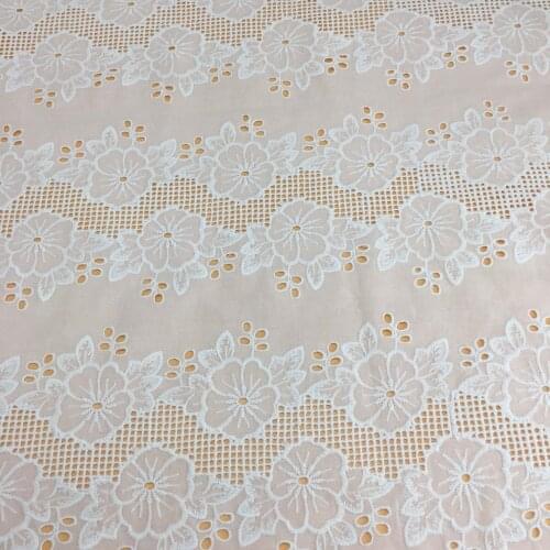 Hollow embroidery cotton dress lace fabric