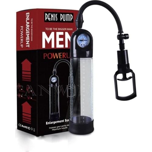 Penis Pump Beginner Male Penis Enlarger Master Pressure Gauge Vacuum Pump Cock Enlargement Erection Adult Sex Toys For Men Gay