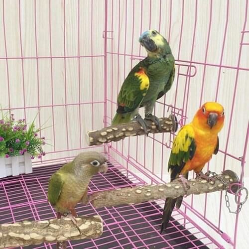 Non-slip Safety Bird Swings Wooden Toy Birdcage Parrot Perch Stands Swinging Supplies For Cockatiels Parakeets Cage Accessories