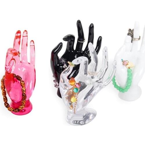 Jewelry Organizer Mannequin Ok Hand Finger Glove Ring Bracelet Bangle Jewelry Display Stand Holder joyero organizador 4 colors
