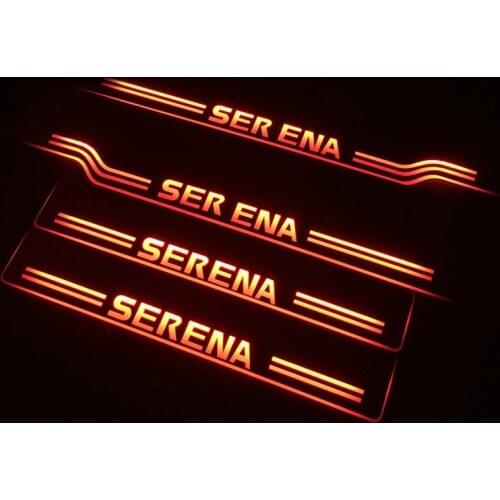 12V Welcome Pedal Lights For Nissan Serena Pedal car Door Sill Pathway Lights led thresholds scuff plates Avante md auto Lamps