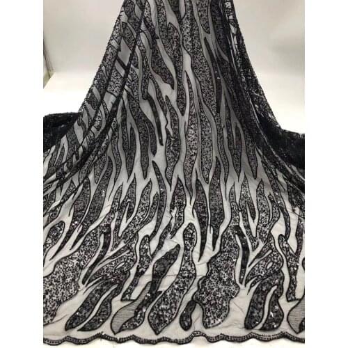 Luxury African Sequin Mesh Lace Fabric 2021 High Quality Nigeria French Tulle Lace Net Lace Fabric J4280