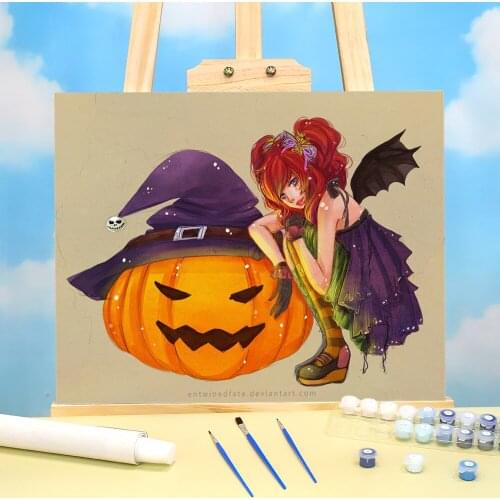 Cartoon Girl Woman Paint By Numbers Package Oil Paints 40*50 Paiting By Numbers Decorative Paintings Crafts Adults Drawing