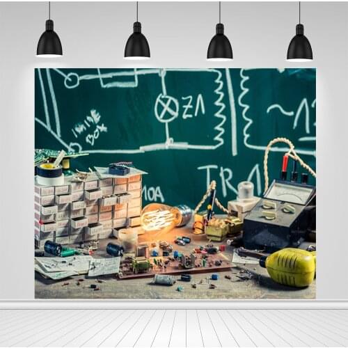 Scopiso Baby Birthday Physics Chalkboard Decor Photocall Photography Backdrop Personalized Photographic Backgrounds Photo Studio