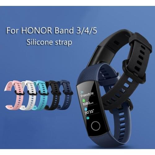 Silicone strap for honor band 4 5 Smart Sports Bracelet Two-tone fot huawei honor band 3 Porous breathable Replacement strap