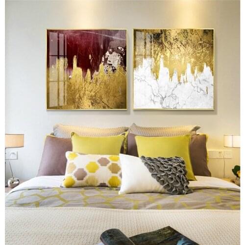 Nordic Modern Golden Canvas Painting Picture and Print Poster for Living Room Wall Art Black White Decoration Bedroom Home Decor