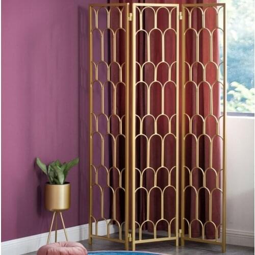 SUS 304 201 Light Luxury stainless steel Partition Living Room dividers screens Modern folding room divider