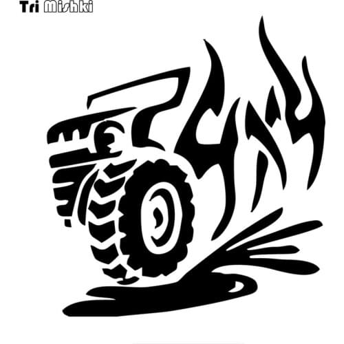 Tri Mishki HZX1077# 12x13cm 15x16.2cm 4x4 skull car sticker funny Vinyl Decals Motorcycle Accessories Stickers