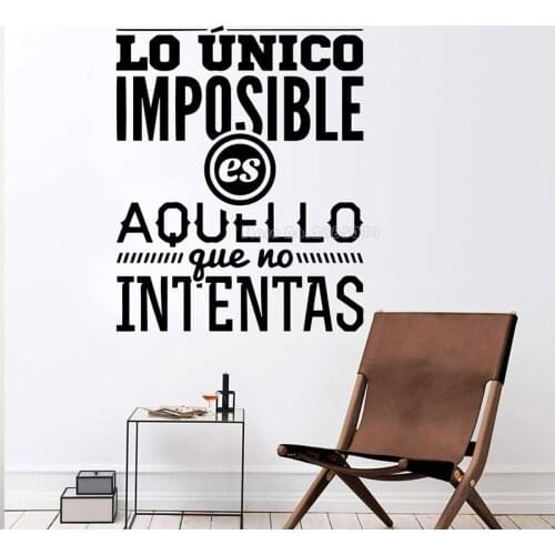 Spanish Sentences Vinyl Wall Stickers Wallpaper For Living Room Decoration Wall Decals Interior Design Mural Wall Decor LL2398