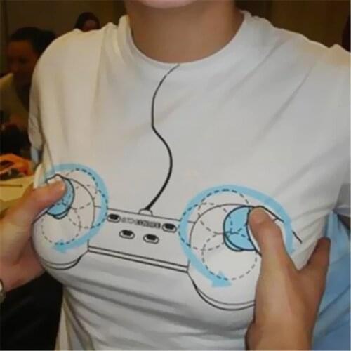 FIXSYS New Arrived White Punk Women T-shirt Funny Graphic Printed Short Sleeve Pink Tops Tees T Shirt for Girls Loose Shirts