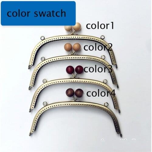Women DIY coin bag making metal clasp wood kiss buckle purse frame 5pcs/lot