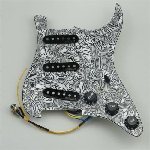 Guitar Pickups Prewired Pickguard Single Coil Pickup 7-Way Type Fully Loaded Pickguard For Stratocaster Guitar
