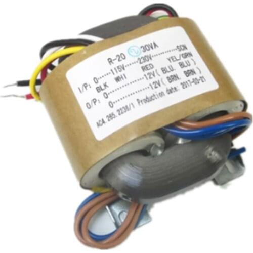 1PC 115V/230V 30W Audio R-Core Transformer high quality 12V+12V for preamp