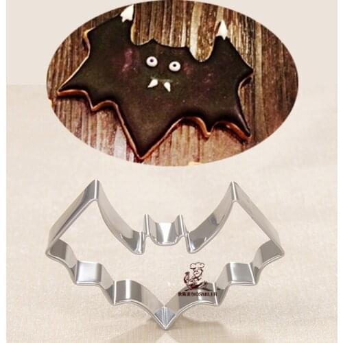 1pcs Halloween Bat Moldes Metal Cookie Cutter patisserie reposteria Cupcake Biscuit Pastry Kitchen Fondant Cake Decor Tools Bake