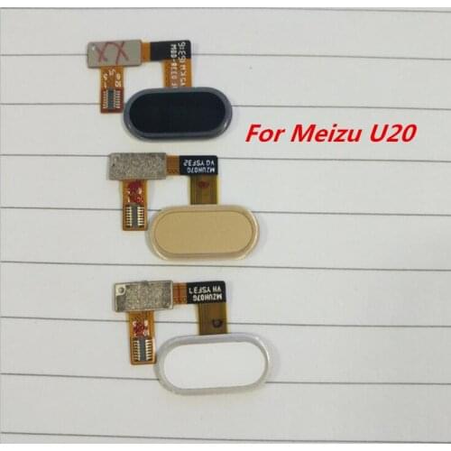 1PCS New Home Key Home Button Key with Flex Cable For Meizu U20 Phone Back Key Fingerprint Sensor Button Parts