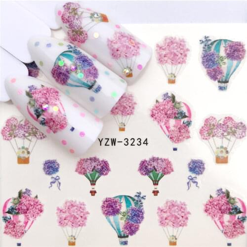 1pcs Nail Art Water Decals Flower Rose Purples Eyes Designs for Women Full Cover Sticker Decorations Sticker Winter Tips