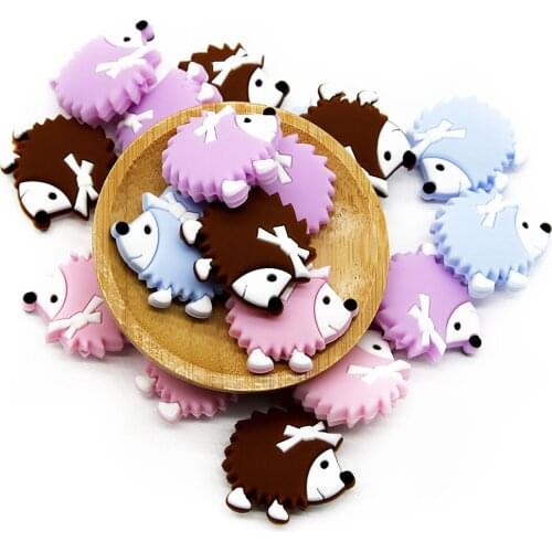 Cute-idea 10pc hedge Silicone Beads BPA Free Chewy sensory Crafts Chain For Pendant Baby Teether Toy DIY Baby Teething Toys