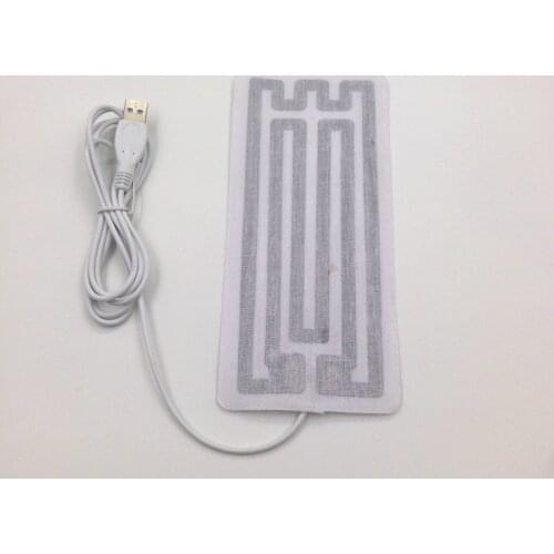 2PCS Soft Portable 5V Electric Heating Insoles Carbon Fiber DIY Heated Gloves Accessories USB Hands Feet Warmer Parts