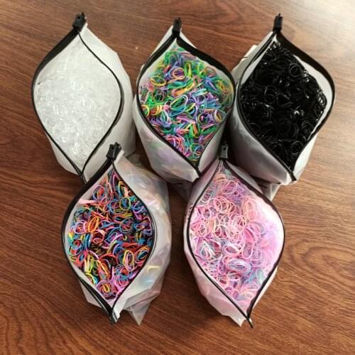 2000Pcs/Pack Girls Small Disposable Hair Bands Scrunchie Colorful Elastic Rubber Band Ponytail Holder Hair Accessories Hair Ties