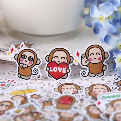 40pcs Creative kawaii self-made amnesty monkey stickers/ beautiful stickers /decorative sticker /DIY craft photo album