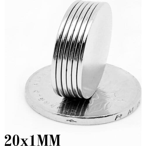 5/10/20/50/100/200pcs 20x1 mm Strong Powerful Magnets 20x1mm Round Search Magnet 20mm X 1mm Permanent Neodymium Magnet Disc 20*1