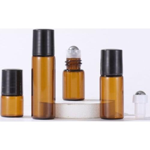 500pcs Free Shipping Refillable 5ml 1/6oz MINI ROLL ON fragrance PERFUME GLASS BOTTLES ESSENTIAL OIL Roller ball
