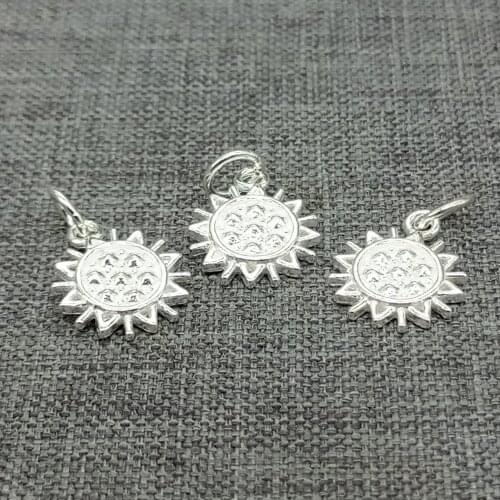 8 Pieces 925 Sterling Silver Sun Sunshine Charms for Bracelet Necklace
