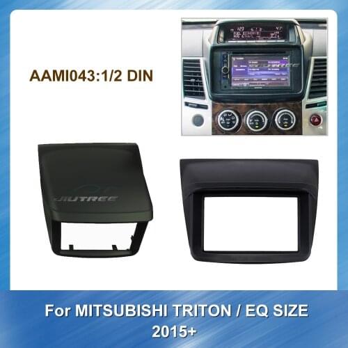 Car Radio Fascia Audio Frame For MITSUBISHI TRITON 1 2 DIN EQ SIZE 2015+Car refitting DVD frame Stereo Mount Installation fascia