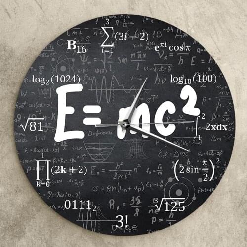 Digital Wall Clock Large Display E=mc2 Math Formula Geek Wall Clock Theory Of Relativity Silent Watch Scientist Teacher Gift