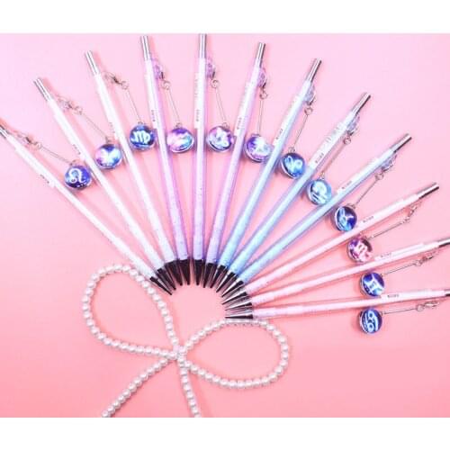 Ellen Brook 1 PCS Cute Luminous Twelve Constellations Press Automatic Mechanical Pencil School Office Supply Student Stationery