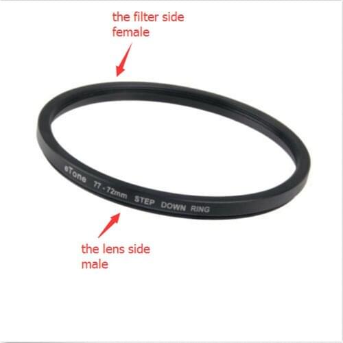 ETone 77-72mm Step Down Filter Ring Adapter 77mm Lens to 72mm Metal Accessory