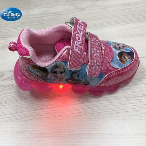 New frozen 2 snow girls Sneaker Spring Autumn disney cartoon elsa Anna princess school student Casual Shoes Europe size 27-32