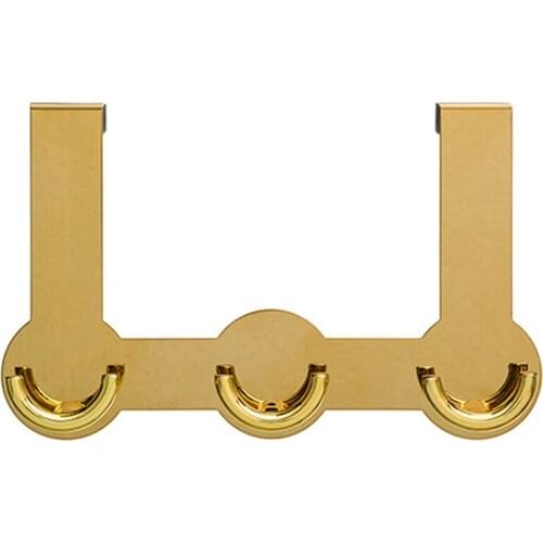 Back Door Hooks Stainless Steel Bedroom Durable Cabinet Kitchen Home Hotel Coat Hat Study Clothes Hanger(Gold)