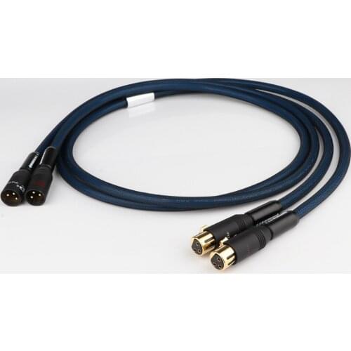 One Pair Silver Plated XLR Balanced High End Audio Balanced Interconnect Cables With Gold Plated XR1805 XLR Plug